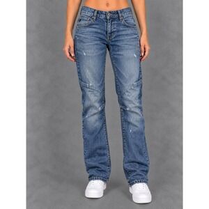 G Star RAW Arc 3D Mid Boyfriend Fit Jeans Womens 34x27 Blue Denim Grunge
